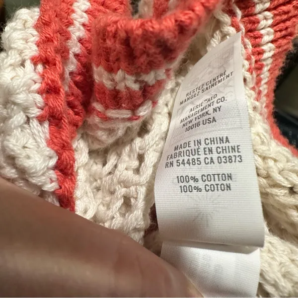 Offline by Aerie Crochet Hoodie – “Toasted Coconut” Colorway, Size Medium - Image 11
