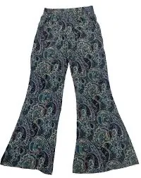 Bootcut Flare Pants Green Paisley - Image 6