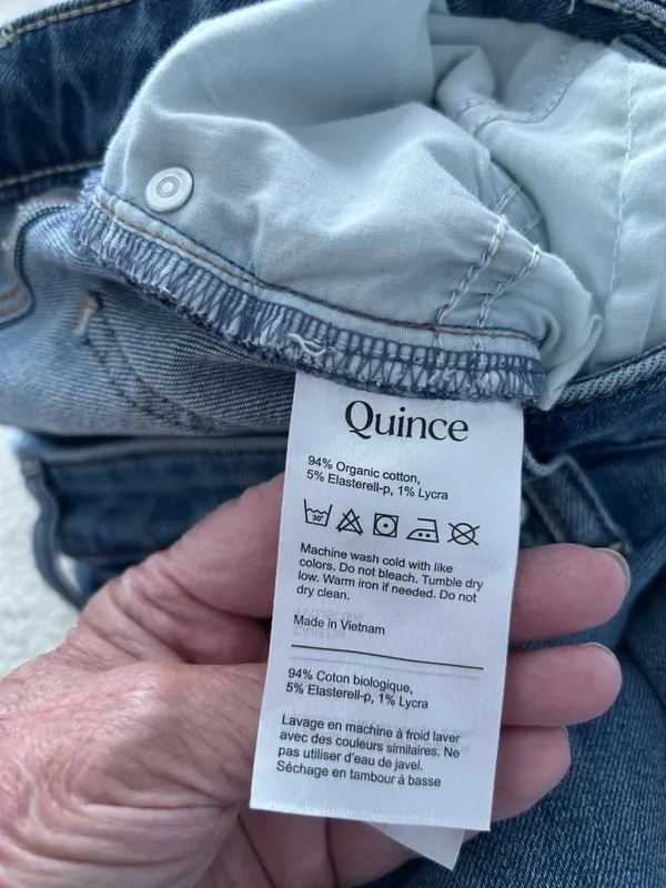 Quince Bella Relaxed Straight Leg Jeans Atlantic Blue Size 30/30 - Image 11