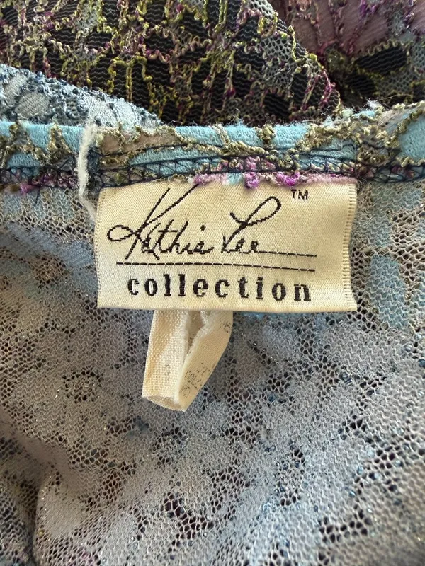 Kathie Lee Collection multi pastel colored floral short sleeve pullover top XL - Image 7