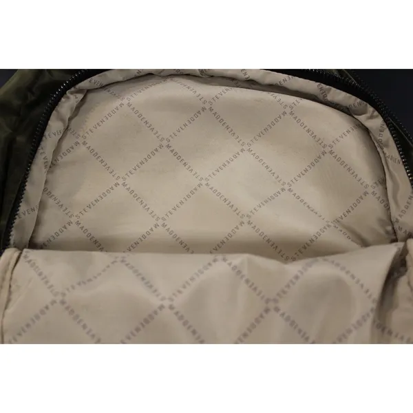 Steve Madden Olive Green Nylon Backpack - Logo Tape - Preowned - Image 7