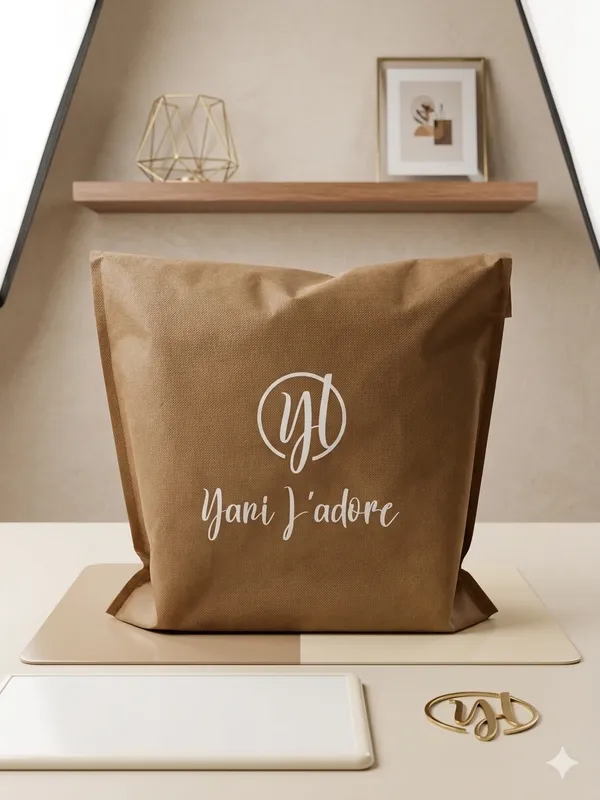 NWT Yani J'adore Elysian Collection Tote Bag Taupe Gold Hardware Convertible - Image 9
