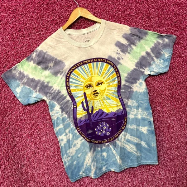 Kansas Carry On Wayward Son Lyric Desert Rock Tie Dye L - Image 3