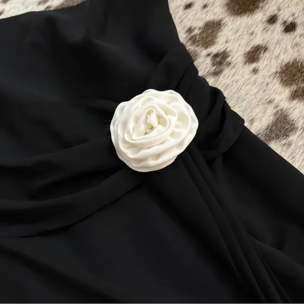 AMANDA UPRICHARD Isabel Dress in Black Rose Y2K Mini‎ NWT - Image 5