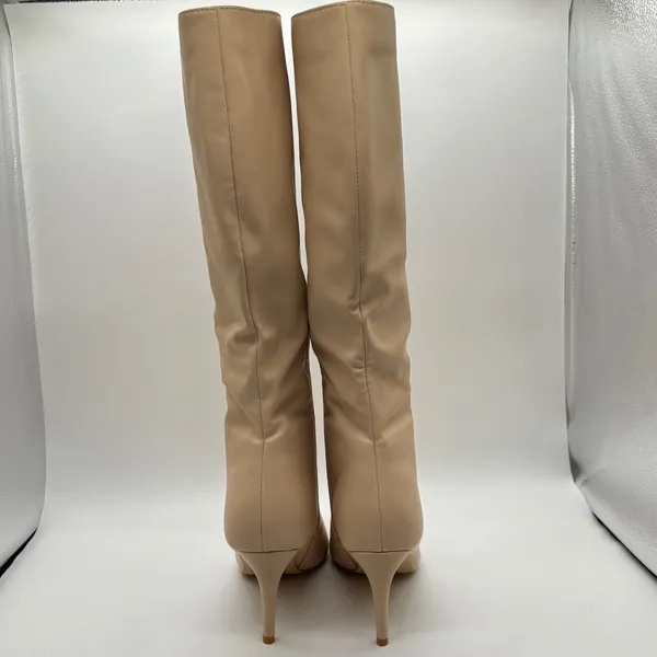 Allegra K Knee High Boots Womens‎ 9 Tan Pointed Stiletto Heel Tall Boots - Image 5