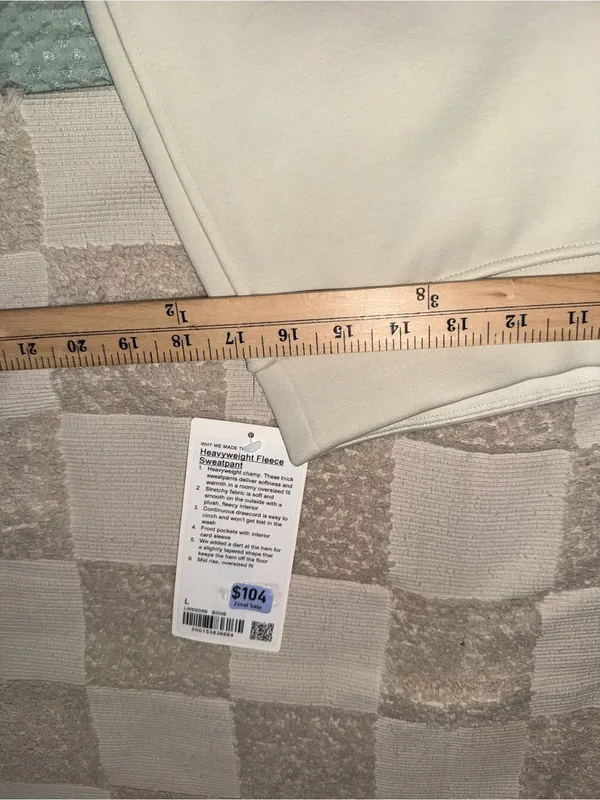 NWT Lululemon Heavyweight Fleece Sweatpant‎ size L - Image 3