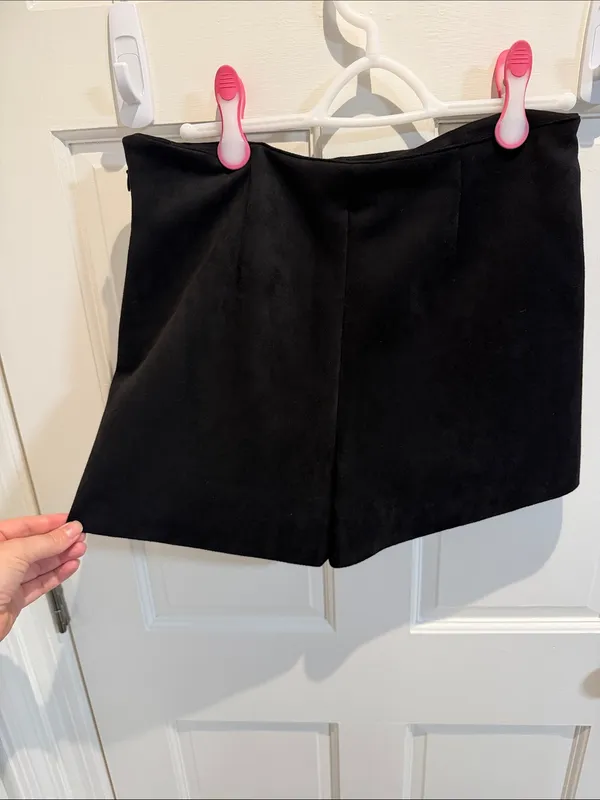 Zara Black Mini Wrap Skort - Image 4