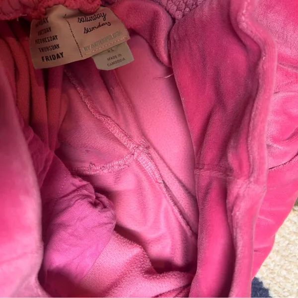 Saturday Sunday Anthropologie Jaya Pink Lounge Wide Leg Smocked - Image 6