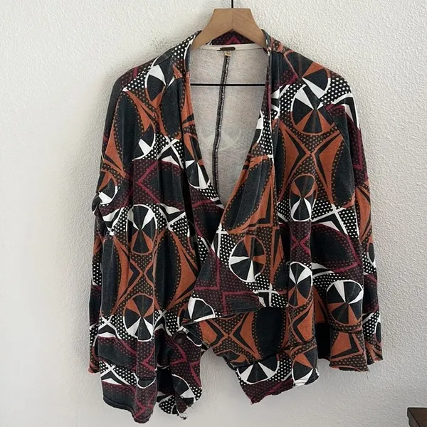 Free People Tribal Urban Cardigan Sweater Oversized XS - Image 2