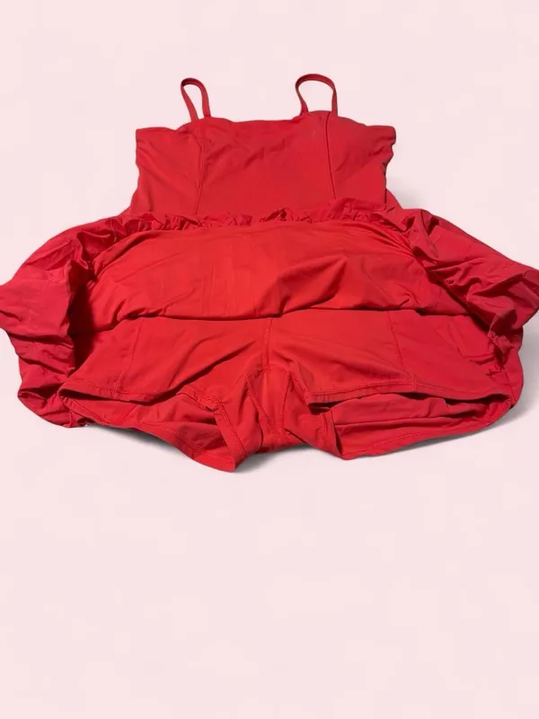 JoyLab Pink Spaghetti-Strap Bubble Mini Dress - Image 4