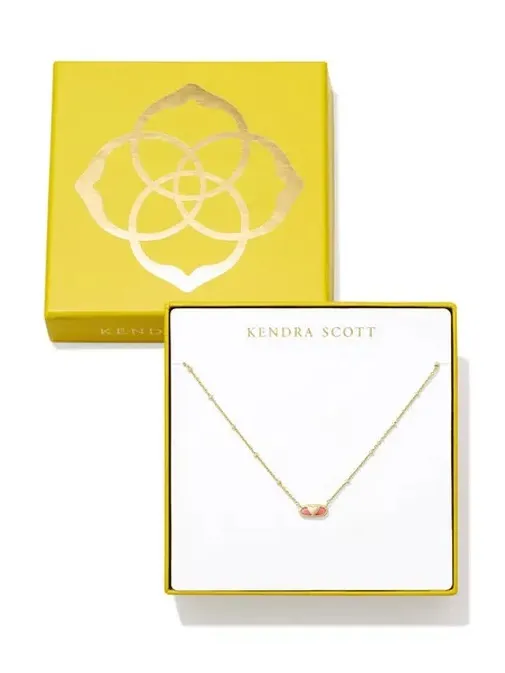Kendra Scott - Heart Pendant Necklace - Gold/Mauve Q Gold/ Mauve - Image 7