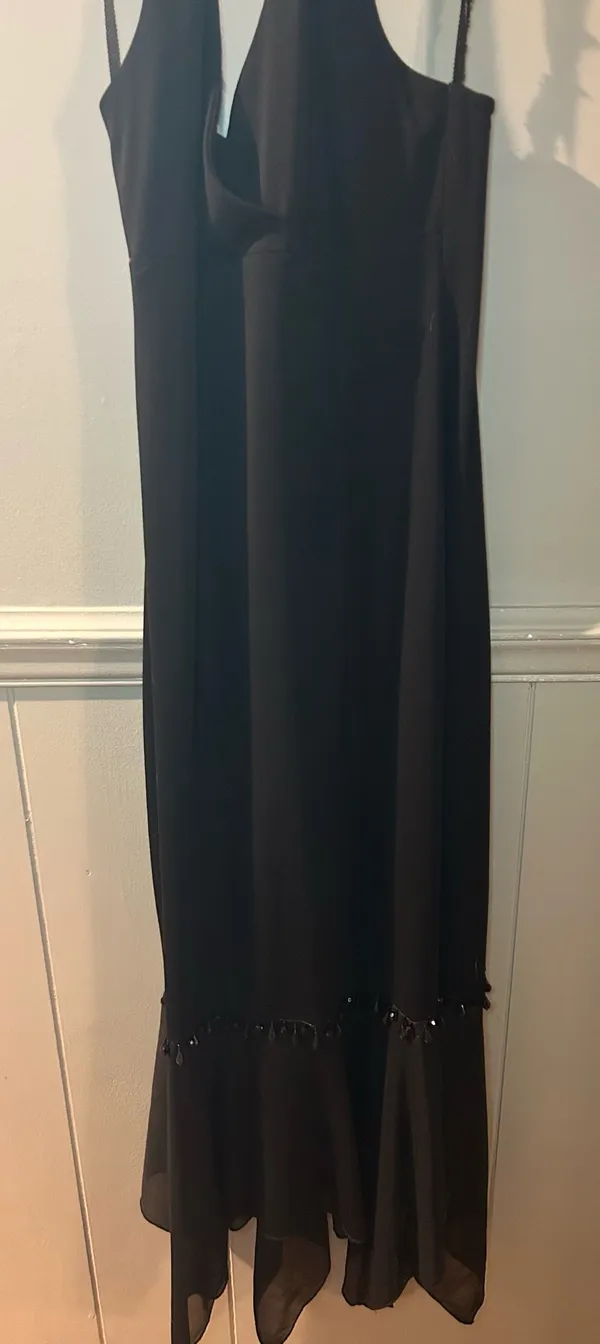 Vintage City Triangles Black Halter Dress - Image 2