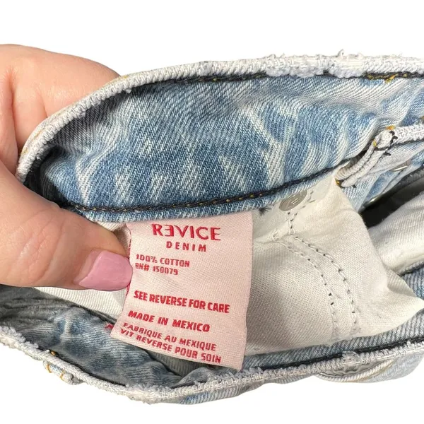 Revice Denim Super 80's 1984 Dragon‎ Graphic Print Jeans Light Wash Blue Size 25 - Image 12