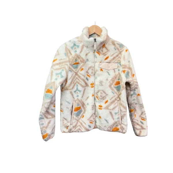 Gerry Womens Sherpa‎ Fleece Jacket Geometric Southwestern Full Zip DG9660 Small - Image 2