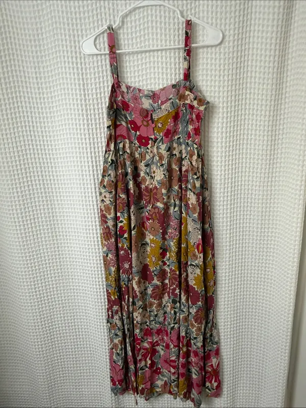 Natural Life Patti Side Slit Maxi Dress Boho Summer Floral Medium - Image 9