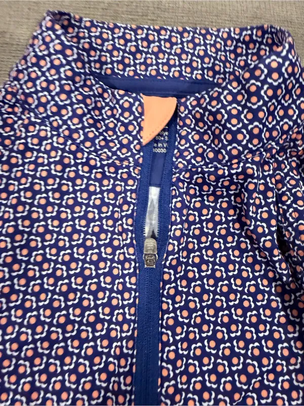 Peter Millar the players sun Navy and White Printed Quarter-Zip Long-Sleeve Top - Image 13
