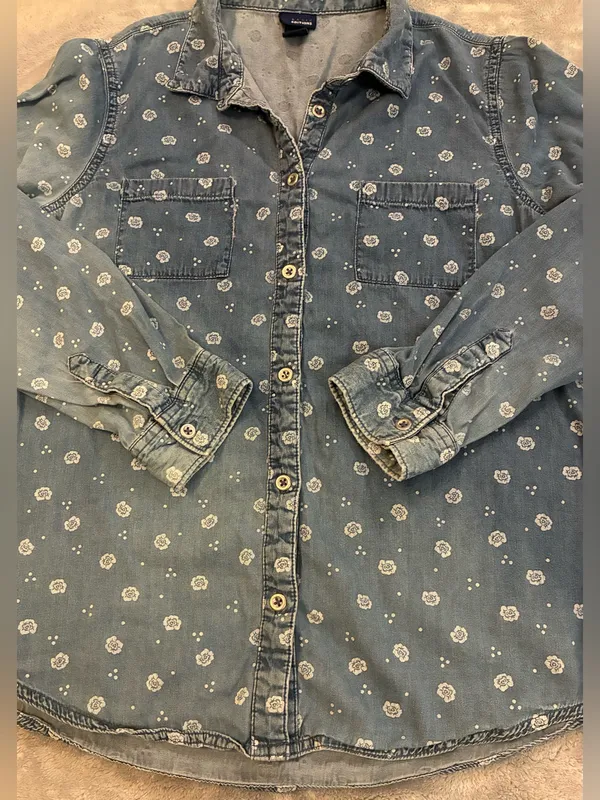 Women’s Basic Editions Brand Denim Printed Button - Image 2