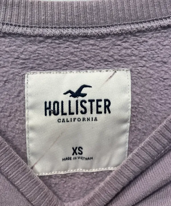 Hollister Purple Cropped Sweatshirt - Image 2