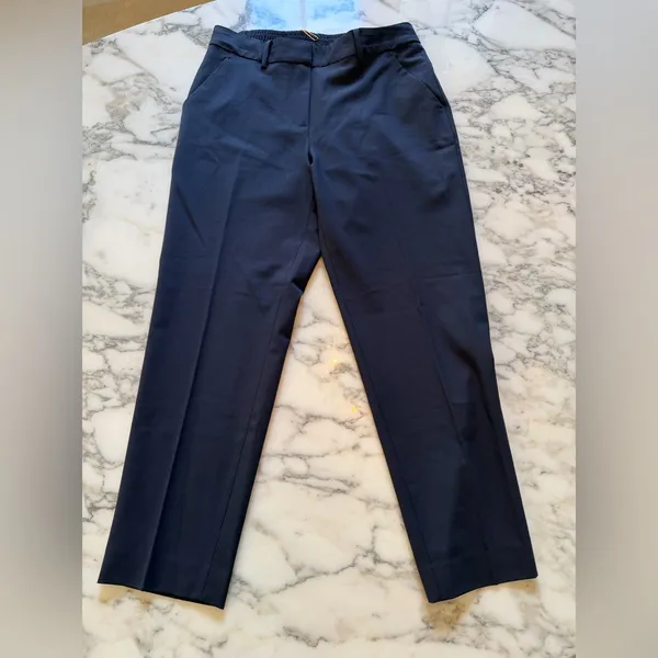 NWT Quince Navy Business Casual Italian Wool Slim Leg Ankle Pants Size 6 - Image 6