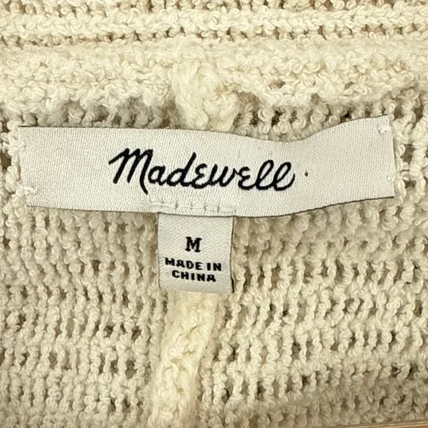 Madewell Shawl Collar Crop Cardigan‎ Sweater Marshmallow Medium Open Cotton - Image 6