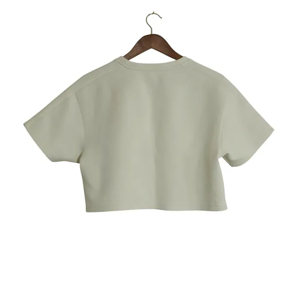 Alphalete LDB More Elements Women Cream Embossed Logo Cropped Sweatshirt Small - Image 5