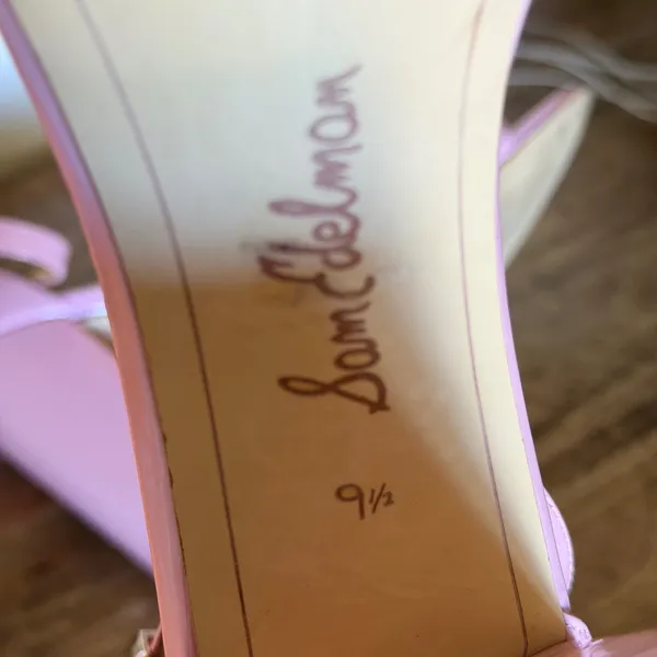 Sam Edelman Yaro Sandals Women 9.5 Pink Patent Block Heel Ankle Strap Barbiecore - Image 10