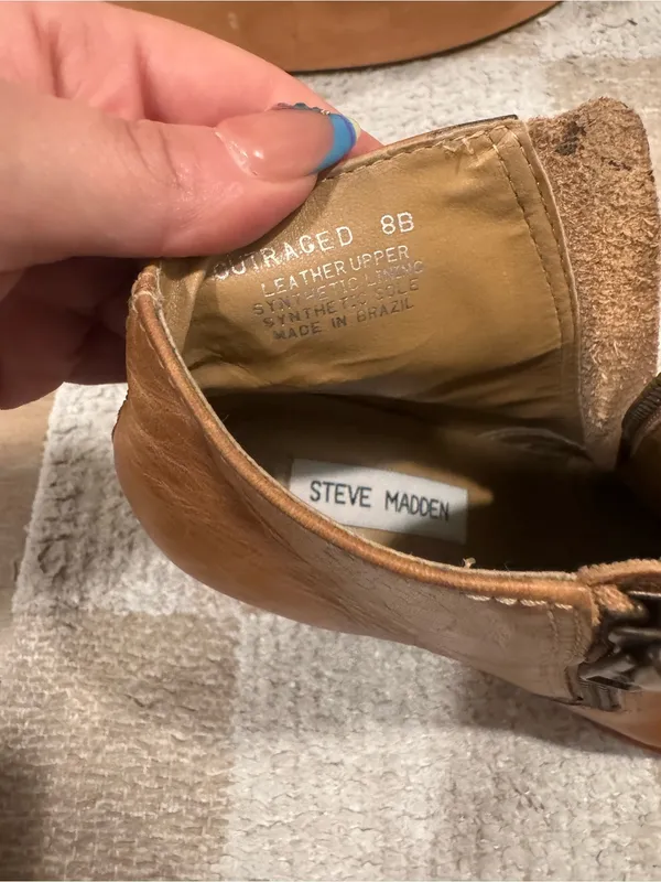 Vintage Steve Madden Ankle Boots Genuine Leather - Image 6