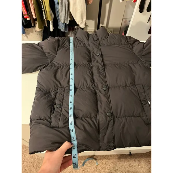 Patagonia Matte Black Silent Down Jacket Women's Size Small Snap Button Classic - Image 9