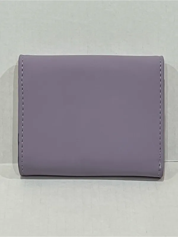 Roulens Lavender Purple RFID Blocking PU Leather Leaf Pendant Card Holder Wallet - Image 9
