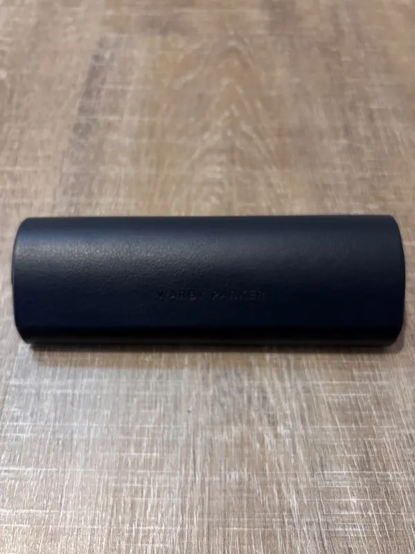 Warby Parker Glasses Case Midnight Navy Faux Leather Eyewear Sunglasses Travel - Image 4