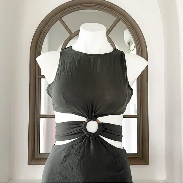 Lush Clothing NWT Cut-Out Maxi Dress, Moss Green, Size S New w/Tag - Image 5