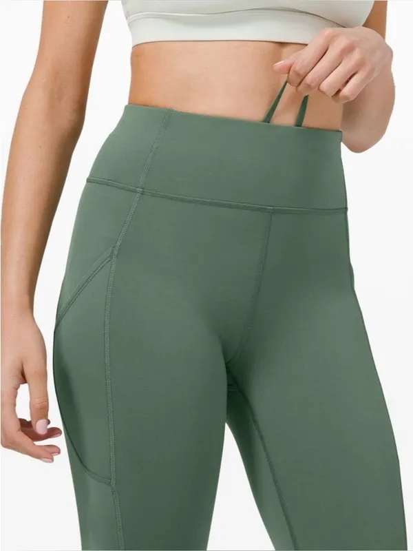 Lululemon Invigorate High Rise Crop 23” Leggings in Algae Green size 6 $118 - Image 4