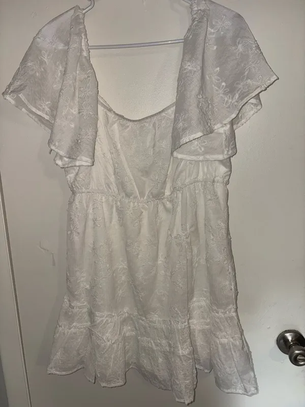Altar'd State White Flutter-Sleeve Mini Dress - Image 6