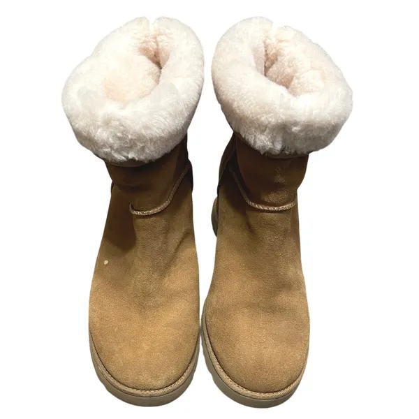 UGG Classic Shearling‎ Suede Boots Chestnut Brown Cozy Cabin Core Size 9 - Image 5