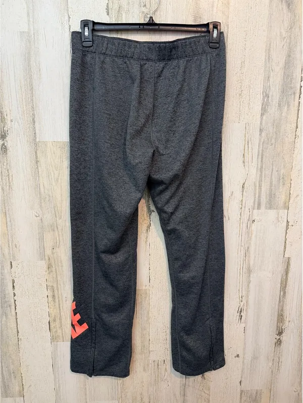 Nike Women Small Therma-Fit Sweatpants Dark Gray with Coral Logo - Image 6