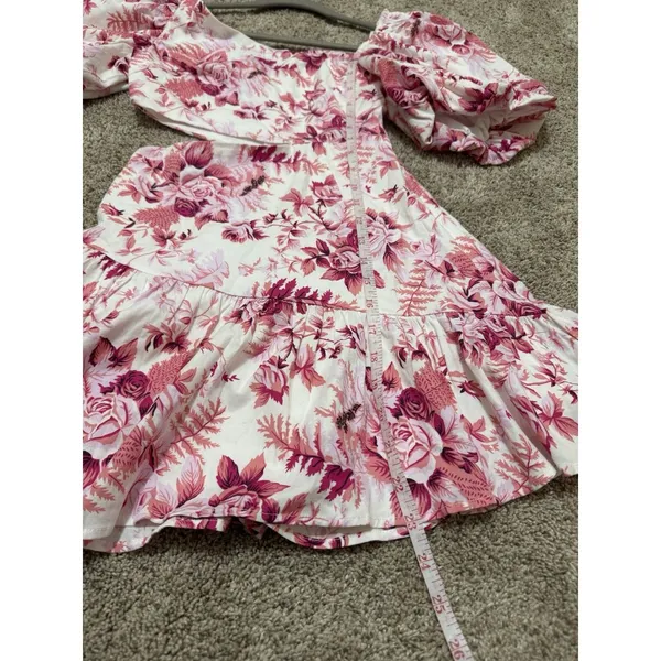 Hello Molly Sweetest Kind Pink Floral Cut Out Mini Dress size XS NWOT - Image 4