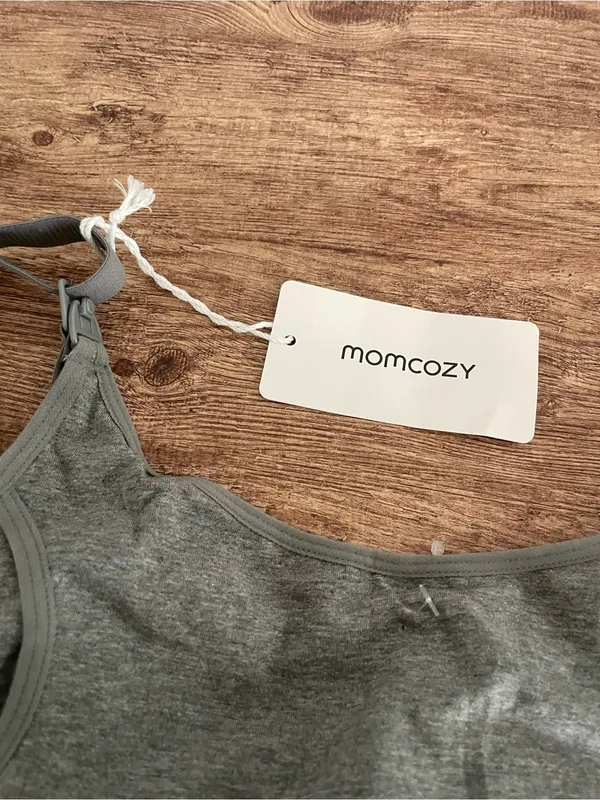 NWT Mom Cozy Heather Gray Pumping Bra Size Medium - Image 6