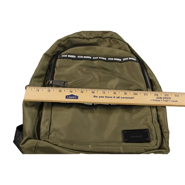 Steve Madden Olive Green Nylon Backpack - Logo Tape - Preowned - Image 6