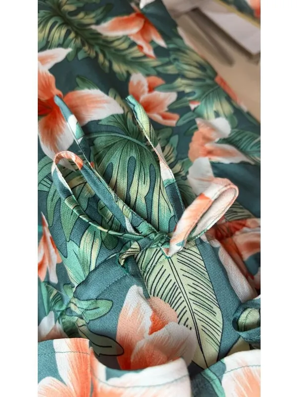 Size S C Tropical Floral Maxi Dress Size S - Image 3