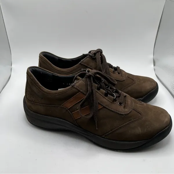 Mephisto Liria Runoff Shoes Womens 7 Brown Leather Sneakers orthopedic - Image 4