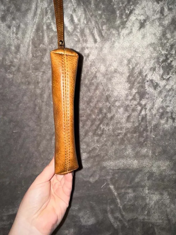 Hkcluf Brown Faux Leather Wristlet Pouch - Image 3