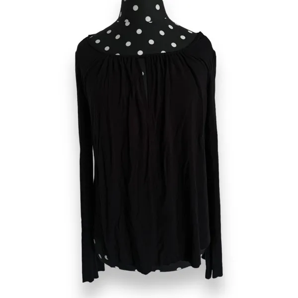 American Eagle Womens‎ Top Sz S Soft & Sexy Black Long Sleeve Viscose Elastane - Image 2
