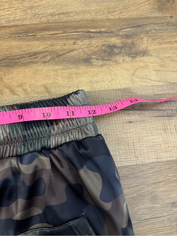 Maniere De Voir Patchwork Camo Print Cargo Drawstring Satin Jogger’s Women’s - Image 8