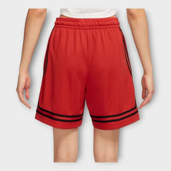 Nike Women Fly Crossover Shorts 7" University Red Black Stripes & Elastic Waist - Image 3