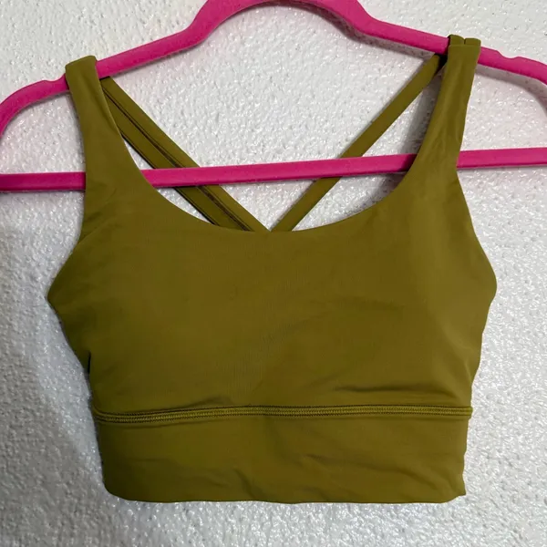 Lululemon Energy Bra Luxtreme sports bra Size 6 mustard yellow color - Image 3