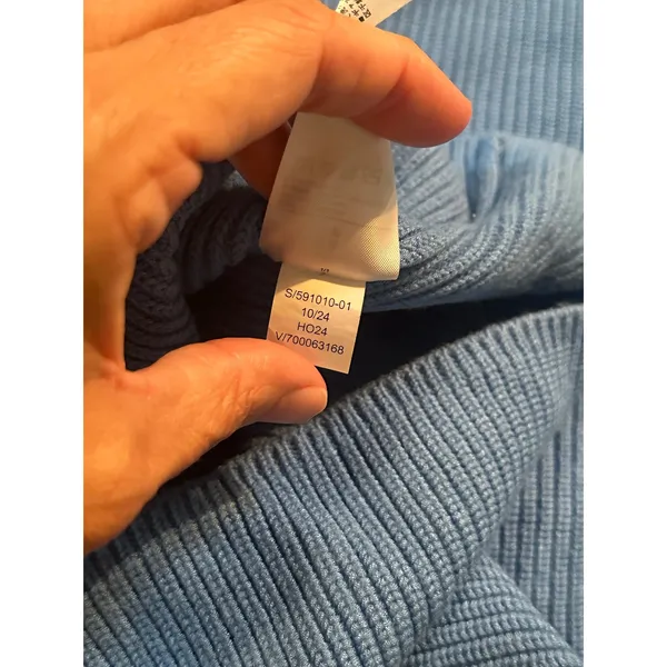 Banana Republic Womens Serenity Blue Ribbed Crewneck Pullover‎ Sweater S - Image 8
