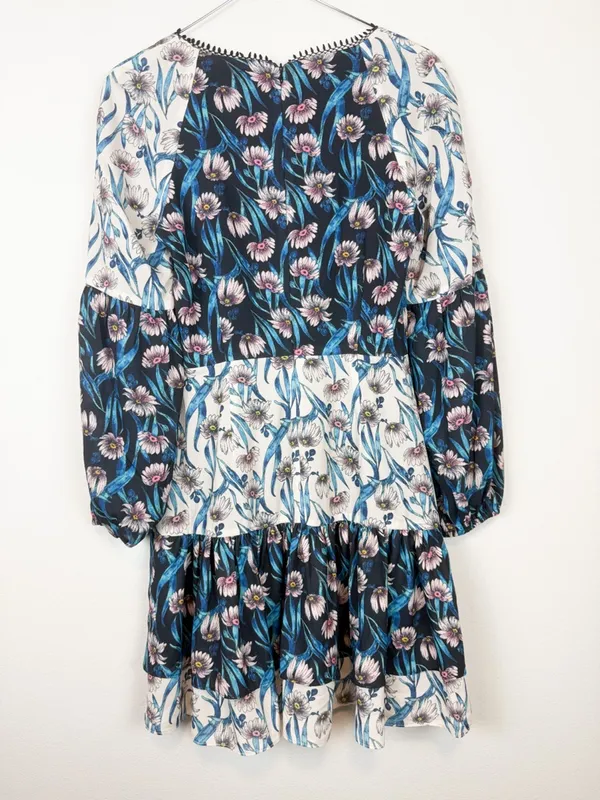 ELLIATT Emilia Long Sleeve Floral Sweetheart Neckline Mini‎ Dress Size Small - Image 8