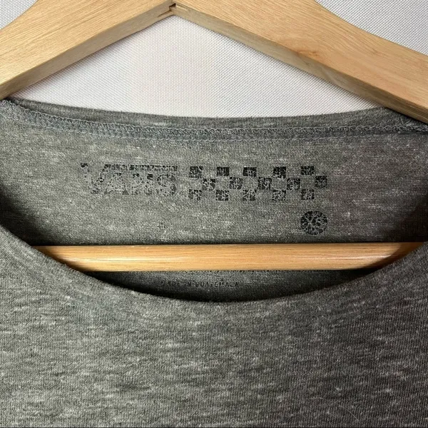 VANS‎ Gray Black Skateboard Logo Graphic T-Shirt XS - Image 5