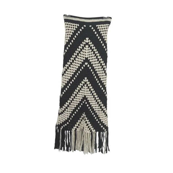 Zimmermann Chintz Crochet Fringed Chevron Striped Boho Beach Midi Skirt Size 0P - Image 2