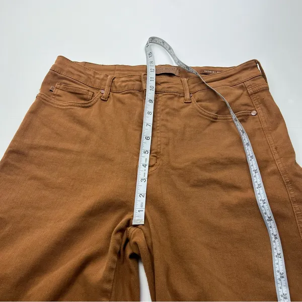 Judy Blue High Rise‎ Control Top Wide Leg Crop Jean Camel Brown Size 13 / 31 - Image 11